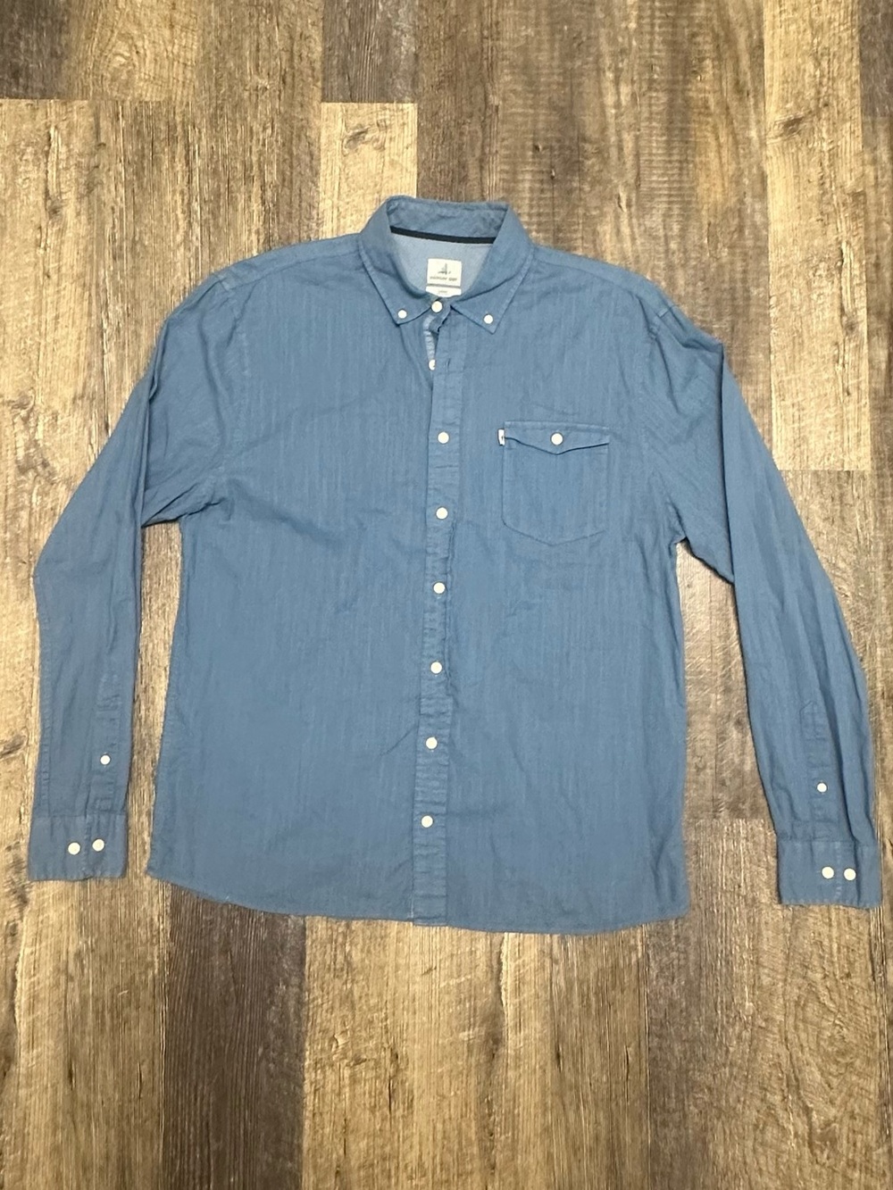 johnnie-O Blue Long Sleeve Button-Down Shirt